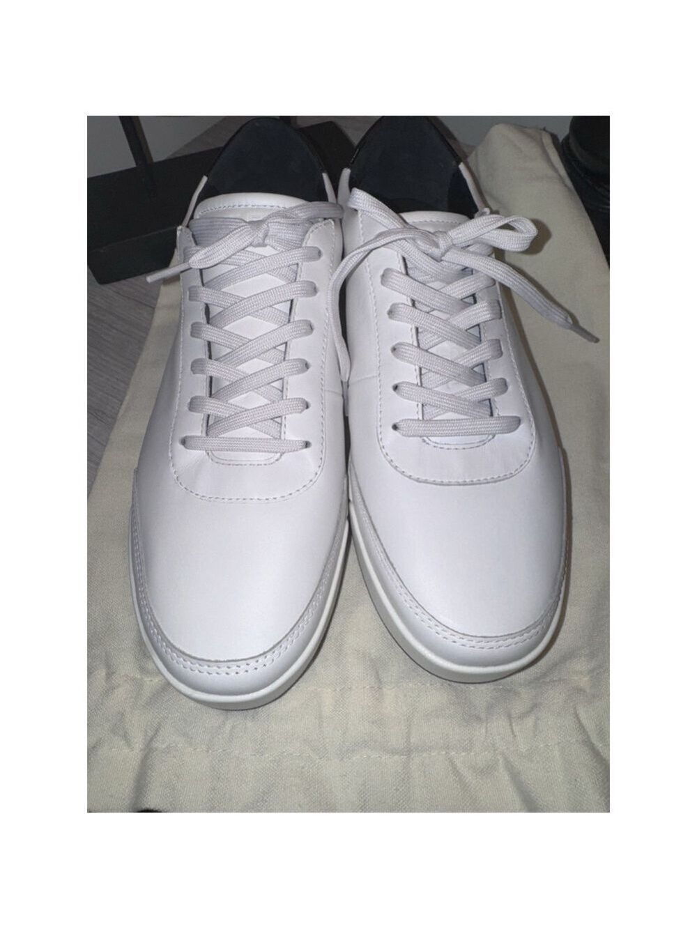 Novella Low Top Luxury Sneakers in Dust Bag New White/ Black 10